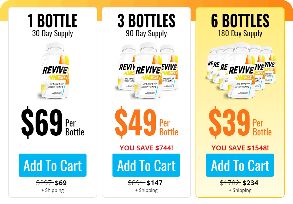 revive daily bottle pricing